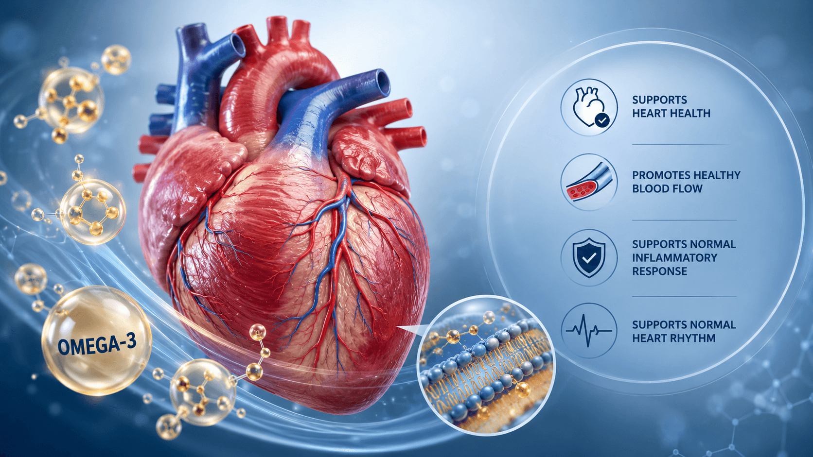 Sistema cardiovascolare e benefici degli omega 3 sul cuore